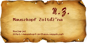 Mauszkopf Zoltána névjegykártya